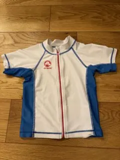 crocs ジッパー付きラッシュガード ホワイト/ブルー