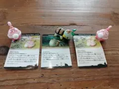 ポケモン クリッピングフィギュア ミニスナップカード ナエトル×1 ピンプク×2