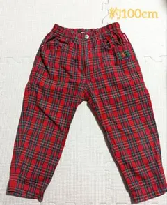 サイズ③　約100cm　ミキハウス　クラシックチェックズボン