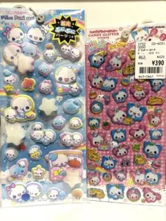 【正規品】あわわちゃん　ピカプニシール　ハッピーマーチ　キャンディーグリッター