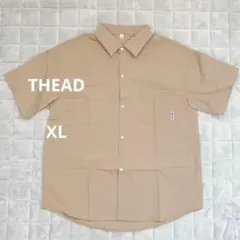 THEAD ナイロン 半袖シャツ XL ベージュ ビッグシルエット