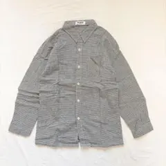 JUKE チェック柄 長袖シャツ 白黒ギンガムチェック 140cm