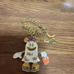 ディズニー ミニー ゴースト ハロウィン キーホルダー チャーム ゴールド