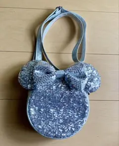 ディズニー ミニー スパンコール ショルダーバッグ シルバーのサムネイル