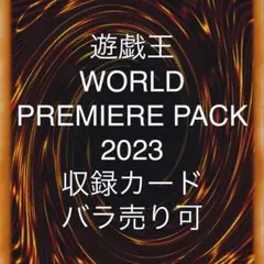 遊戯王 WORLD PREMIERE PACK 2023 バラ売り可 WPP4