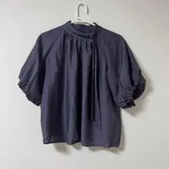▪️005【美品】アナイ ANAYI 半袖 ストレッチブロードシャツ ブラック