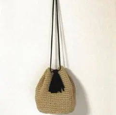 ラフィア風　ショルダーバッグ　✨のサムネイル