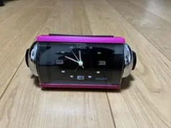 ピンクデジタル置時計 アラーム機能付き RAIDEN 電池入り