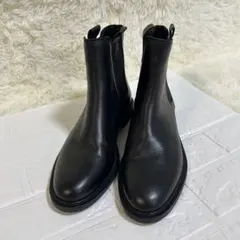 【新品】ZARA ザラ　本革　リアルレザー　サイドゴアブーツ　ブーツ　24.5 ZARA - 新品 ZARA リアル レザー ハイヒール アンクル ブーツの