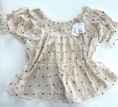 【新品未使用】NICE CLAUP ハート チュールオフショルダートップス