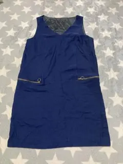 ZARA BASIC ネイビー ノースリーブワンピース M
