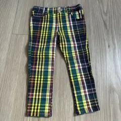 BREEZE チェック柄 スリムフィットパンツ