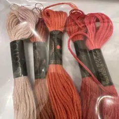 COSMO 刺繍糸 5本セット 赤系