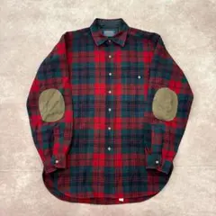 希少 70s PENDLETON ウールネルシャツ エルボーパッチ USA製 L