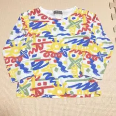 LB CLUB ロンT 100cm 総柄　ポップ　ファンシー　80s パジャマ