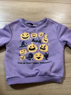 ハロウィン柄 パープル トレーナー