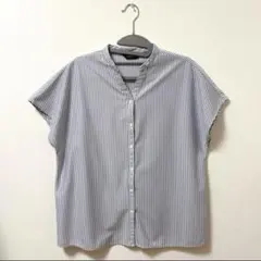 【値下げ不可】GALLORIA フレンチスリーブ ストライプ シャツ トップス