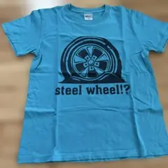 水色 車のホイール Tシャツ