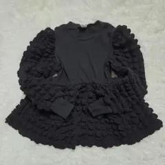 ブラックフリルトップス ポコポコ 120