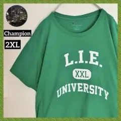 チャンピオン 刺繍目玉 超オーバーサイズ 2XL カレッジ Tシャツ tシャツ