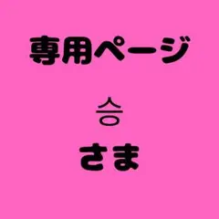 승 様　専用ページ