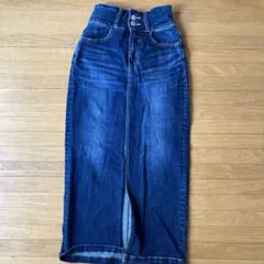 AZUL BY MOUSSY ハイウエストスリットデニムスカートxs