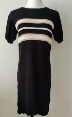 新品タグ付き！Vida Roseo半袖 リブニット ワンピースチュニックL#t6のサムネイル
