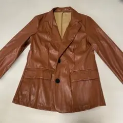 フェイクレザージャケット ブラウンのサムネイル