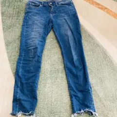 UNIQLO ユニクロ フリンジ裾 スキニーデニム