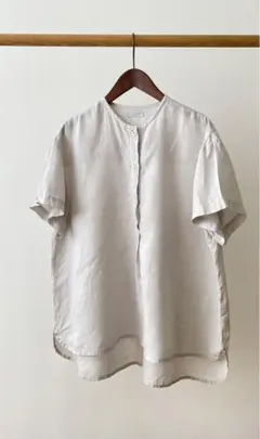 fog linen work リネン クルーネック 半袖 ブラウス アルバートルのサムネイル