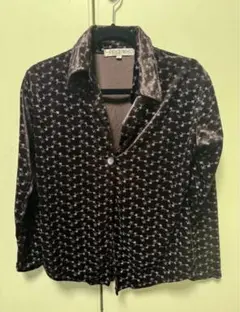 Brown ベルベット 長袖シャツ