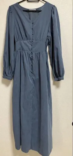 ダークブルー ロングワンピース continuier de NICE CLAUP