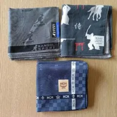 未使用ハンカチ 3枚　MCM・KANGOL SPORT・和タオル　少々難有のサムネイル