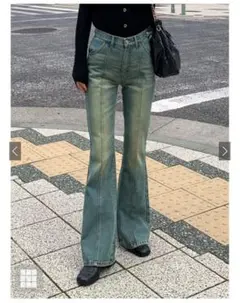 GRL フロントラインフレアデニムパンツ