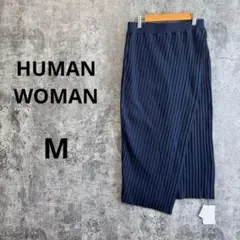 a3305【ヒューマンウーマン】リブニットスカート 秋冬 M