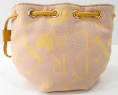 新品 FURLA フルラ キャンバス ロゴ 巾着ミニバッグ ポーチ