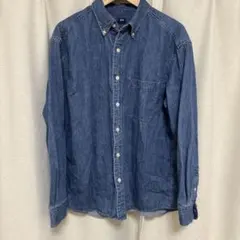 UNIQLO ダークブルー デニムシャツ L