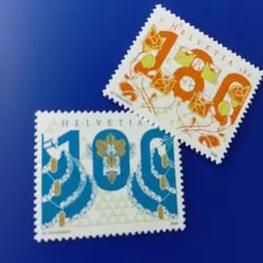 10056 外国切手 スイス 2006年 アール・ヌーヴォー展示会 2V