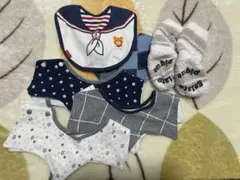 ベビー靴下　スタイセット　よだれかけ　ミキハウス　ジェラートピケ　もこもこ