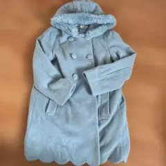 ポンポネット☆ファー付きAラインコート☆150cm☆即購入可☆訳あり☆送料込み