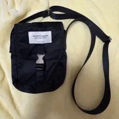 美品　ビューティフルピープル　ショルダーバック　ブラックのサムネイル