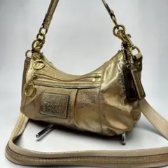 Coach Poppy Metallic Gold Shoulder Bag