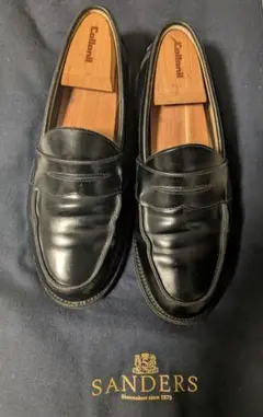 Sanders ブラック コインローファー　UK7