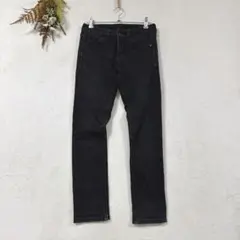 ユニクロUJ ブラック スキニーデニムパンツ ストレッチ ミドルライズ XS相当のサムネイル