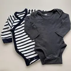 H&M ユニクロ　長袖ロンパース　60cm 2点セット