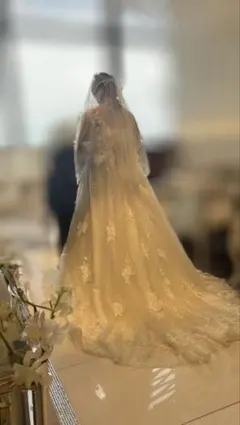 ウェディングベール　ホワイトレース