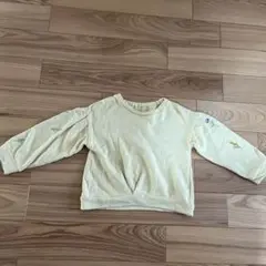 ever closet お花の刺繍のイエロートレーナー　110cm