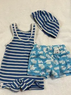 【ベビー・キッズ】水着90cm帽子付き 2セット