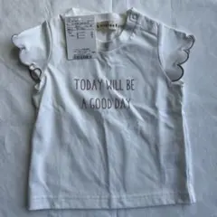 ブランシェス　ホワイト Tシャツ 90cm タグ付き新品