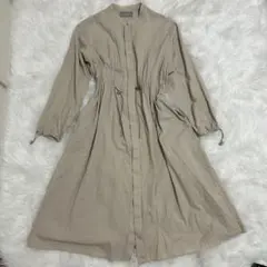 Gymphlex ジムフレックス コットンリネン 春 ロングシャツワンピース